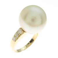 K18YG シロチョウパールリング