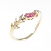 アガット ルビー ピンキーリング