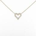 K18YG ハート ダイヤモンドネックレス
