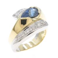 K18YG／PT サファイヤリング