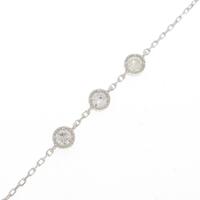 【リメイク】K18WG スリーストーン ダイヤモンドブレスレット