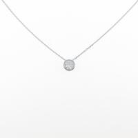 【リメイク】K18WG ソリティア ダイヤモンドネックレス