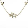 K18YG フラワー ダイヤモンドネックレス