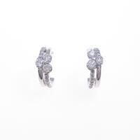 K18WG／PT ダイヤモンドピアス