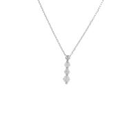 PT スリーストーン ダイヤモンドネックレス