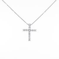PT クロス ダイヤモンドネックレス