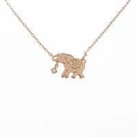 K18PG エレファント ダイヤモンドネックレス