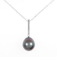 K18WG クロチョウパールネックレス