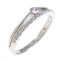 PT ピンクダイヤモンドリング