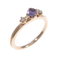 K18PG アメジストピンキーリング