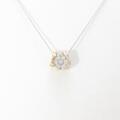 K18PG／K18WG 2WAY フラワー ダイヤモンドネックレス