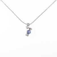 K18WG カラーストーンネックレス