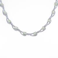 K18WG クリソベリルキャッツアイネックレス