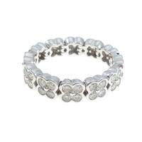 K18WG クローバー ダイヤモンドリング