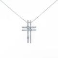 K18WG クロス ダイヤモンドネックレス
