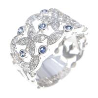 K18WG サファイヤリング