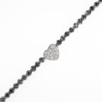 K18WG ハート ダイヤモンドブレスレット