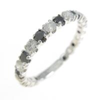 K18WG ハーフエタニティ ダイヤモンドリング