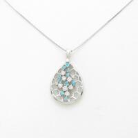 K18WG パライバトルマリンネックレス