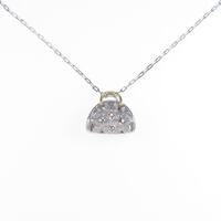 K18WG／K18YG／750WG バッグ ダイヤモンドネックレス