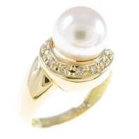 K18YG アコヤパールリング