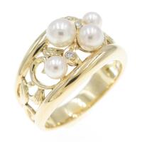 K18YG アコヤパールリング