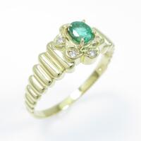 K18YG エメラルドリング