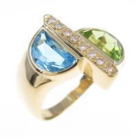 K18YG カラーストーンリング