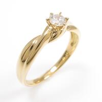 K18YG ソリティア ダイヤモンドリング