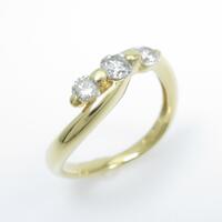 K18YG ダイヤモンドリング