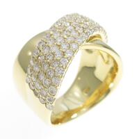 K18YG パヴェ ダイヤモンドリング