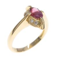 K18YG ピンクサファイヤリング