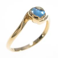 K18YG ブルートパーズリング