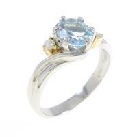 PT／K18YG アクアマリンリング