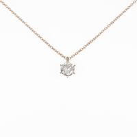【リメイク】K18PG ダイヤモンドネックレス 0．314ct・I・SI2・GOOD