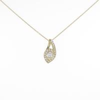 【リメイク】K18YG ダイヤモンドネックレス 0．303ct・G・SI1・GOOD