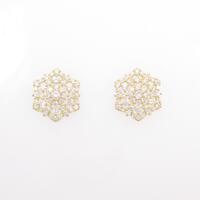 【リメイク】K18YG フラワー ダイヤモンドピアス