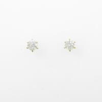 【リメイク】K18YG／ST ダイヤモンドピアス 0．304ct・0．308ct・G?H・SI1・GOOD