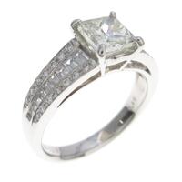 【リメイク】プラチナ ダイヤモンドリング 1．122ct・VLY・SI2・プリンセスカット