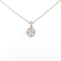 【新品】K18YG ダイヤモンドネックレス 0．202ct・F・SI2・GOOD