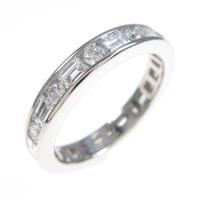 ティファニー ラウンド＆バゲット チャネルセット リング