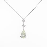プラチナダイヤモンドネックレス 1．131ct・VLY・VS2・ペアシェイプ