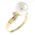 K18YG アコヤパールリング