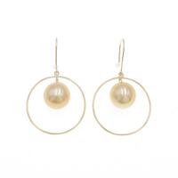 K18YG シロチョウパールピアス