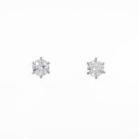 【リメイク】ST／プラチナダイヤモンドピアス 0．414ct・0．415ct・F・VS1?2・EXT