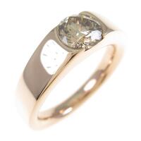 K18PG ソリティア ダイヤモンドリング