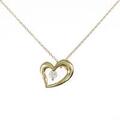 K18YG ハート ダイヤモンドネックレス