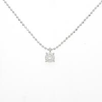 K18WG ダイヤモンドネックレス 0．301ct・G・SI2・VG