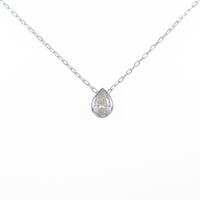 K18WG ソリティア ダイヤモンドネックレス