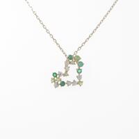 K10YG ハート ダイヤモンドネックレス